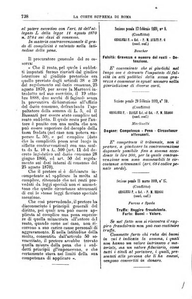 La Corte suprema di Roma raccolta periodica delle sentenze della Corte di cassazione di Roma