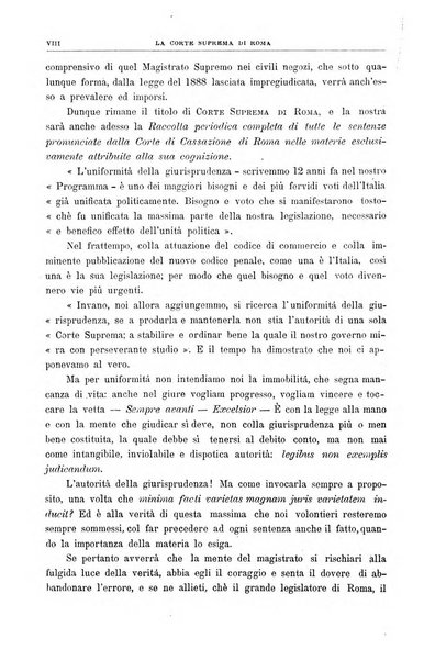 La Corte suprema di Roma raccolta periodica delle sentenze della Corte di cassazione di Roma