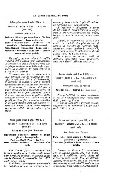 La Corte suprema di Roma raccolta periodica delle sentenze della Corte di cassazione di Roma