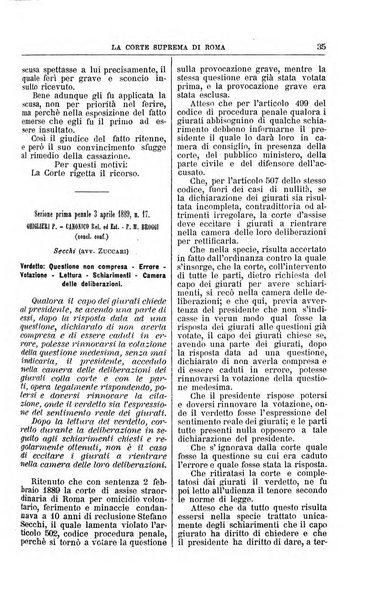 La Corte suprema di Roma raccolta periodica delle sentenze della Corte di cassazione di Roma