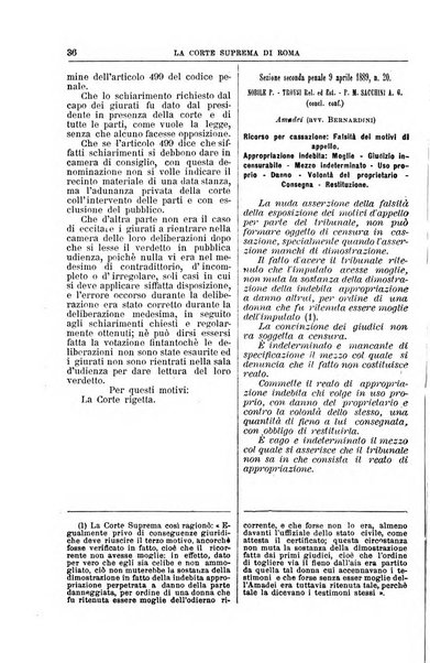 La Corte suprema di Roma raccolta periodica delle sentenze della Corte di cassazione di Roma