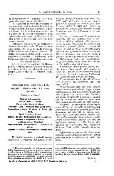 La Corte suprema di Roma raccolta periodica delle sentenze della Corte di cassazione di Roma