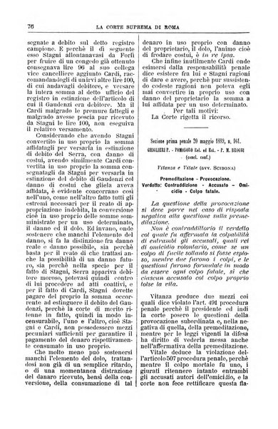 La Corte suprema di Roma raccolta periodica delle sentenze della Corte di cassazione di Roma