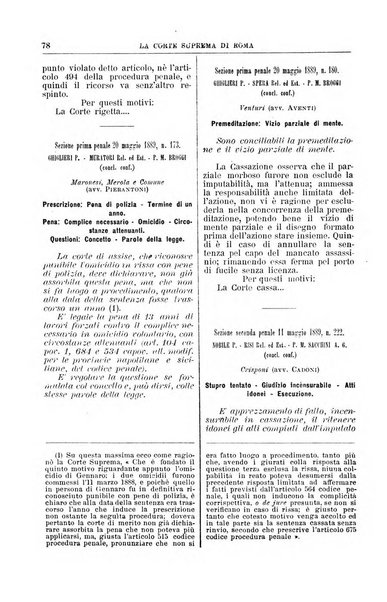 La Corte suprema di Roma raccolta periodica delle sentenze della Corte di cassazione di Roma