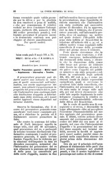 La Corte suprema di Roma raccolta periodica delle sentenze della Corte di cassazione di Roma