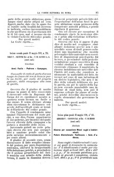 La Corte suprema di Roma raccolta periodica delle sentenze della Corte di cassazione di Roma