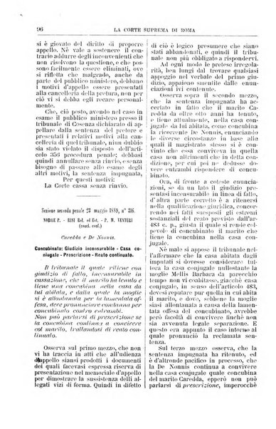 La Corte suprema di Roma raccolta periodica delle sentenze della Corte di cassazione di Roma