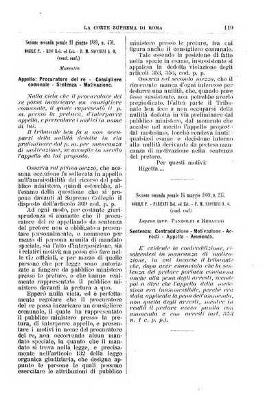 La Corte suprema di Roma raccolta periodica delle sentenze della Corte di cassazione di Roma