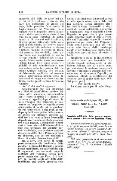 La Corte suprema di Roma raccolta periodica delle sentenze della Corte di cassazione di Roma