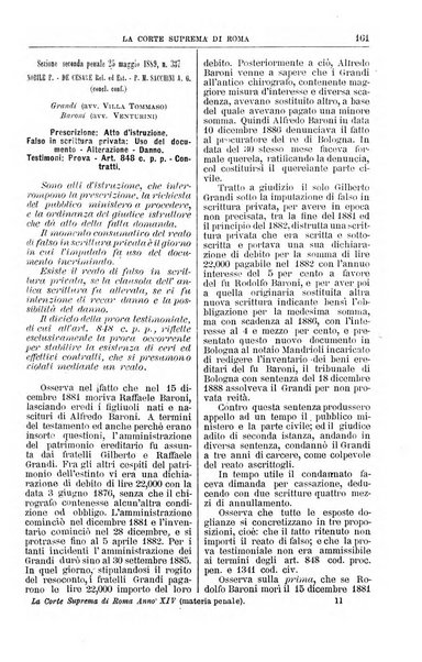 La Corte suprema di Roma raccolta periodica delle sentenze della Corte di cassazione di Roma