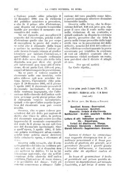 La Corte suprema di Roma raccolta periodica delle sentenze della Corte di cassazione di Roma