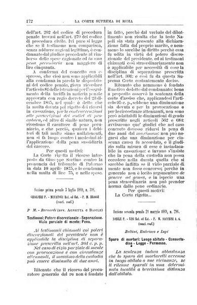 La Corte suprema di Roma raccolta periodica delle sentenze della Corte di cassazione di Roma