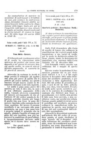 La Corte suprema di Roma raccolta periodica delle sentenze della Corte di cassazione di Roma