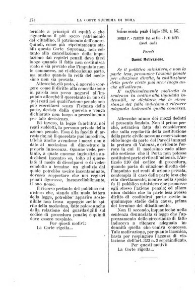 La Corte suprema di Roma raccolta periodica delle sentenze della Corte di cassazione di Roma