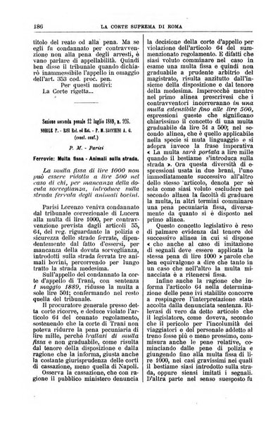 La Corte suprema di Roma raccolta periodica delle sentenze della Corte di cassazione di Roma