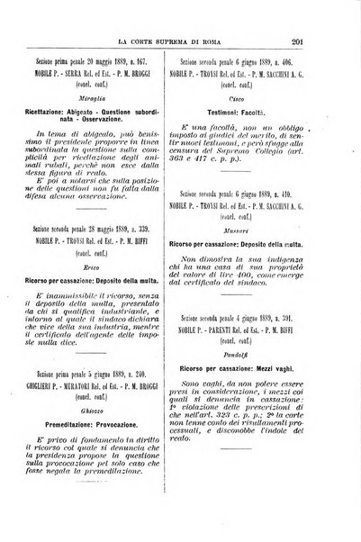 La Corte suprema di Roma raccolta periodica delle sentenze della Corte di cassazione di Roma