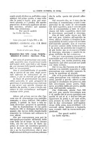 La Corte suprema di Roma raccolta periodica delle sentenze della Corte di cassazione di Roma