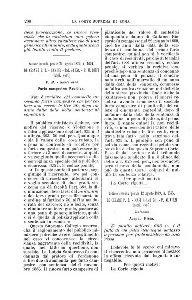 La Corte suprema di Roma raccolta periodica delle sentenze della Corte di cassazione di Roma