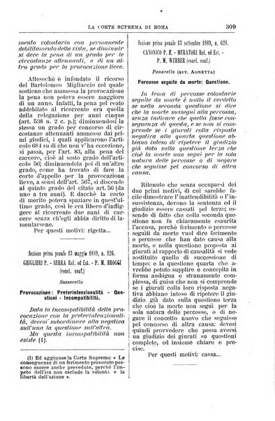 La Corte suprema di Roma raccolta periodica delle sentenze della Corte di cassazione di Roma