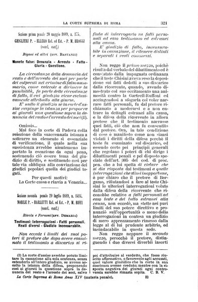 La Corte suprema di Roma raccolta periodica delle sentenze della Corte di cassazione di Roma