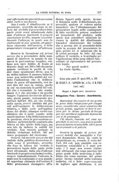 La Corte suprema di Roma raccolta periodica delle sentenze della Corte di cassazione di Roma