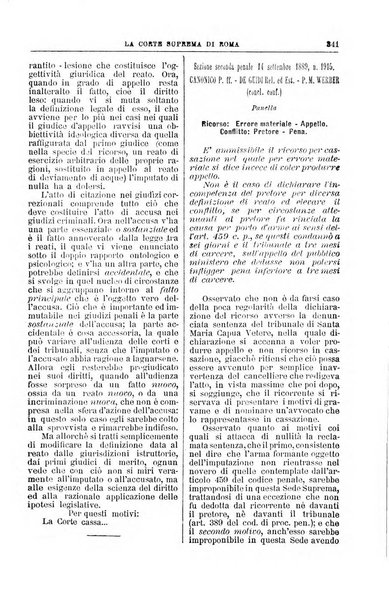 La Corte suprema di Roma raccolta periodica delle sentenze della Corte di cassazione di Roma