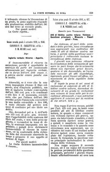 La Corte suprema di Roma raccolta periodica delle sentenze della Corte di cassazione di Roma