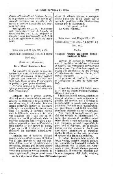 La Corte suprema di Roma raccolta periodica delle sentenze della Corte di cassazione di Roma