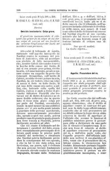 La Corte suprema di Roma raccolta periodica delle sentenze della Corte di cassazione di Roma