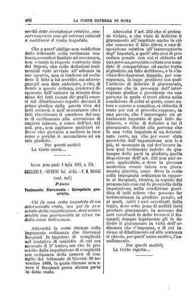 La Corte suprema di Roma raccolta periodica delle sentenze della Corte di cassazione di Roma