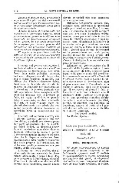 La Corte suprema di Roma raccolta periodica delle sentenze della Corte di cassazione di Roma