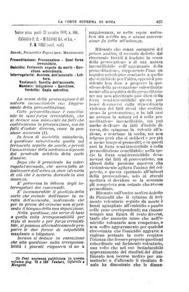 La Corte suprema di Roma raccolta periodica delle sentenze della Corte di cassazione di Roma