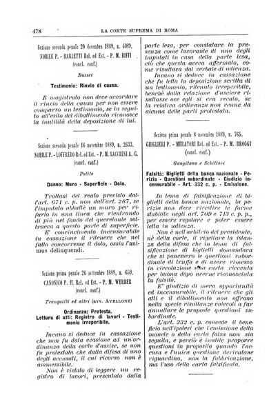 La Corte suprema di Roma raccolta periodica delle sentenze della Corte di cassazione di Roma