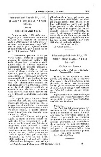 La Corte suprema di Roma raccolta periodica delle sentenze della Corte di cassazione di Roma