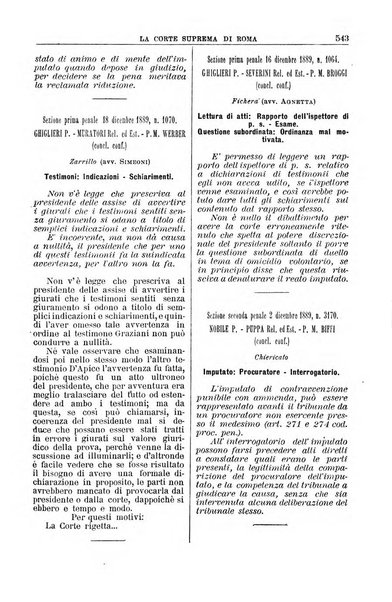 La Corte suprema di Roma raccolta periodica delle sentenze della Corte di cassazione di Roma