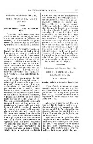 La Corte suprema di Roma raccolta periodica delle sentenze della Corte di cassazione di Roma