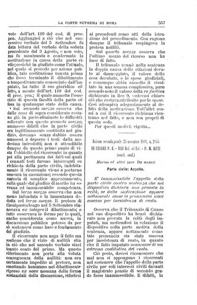 La Corte suprema di Roma raccolta periodica delle sentenze della Corte di cassazione di Roma