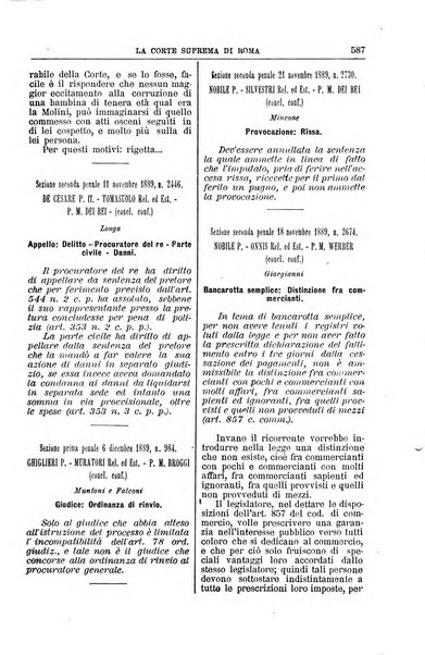 La Corte suprema di Roma raccolta periodica delle sentenze della Corte di cassazione di Roma