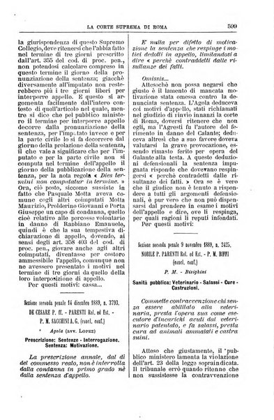 La Corte suprema di Roma raccolta periodica delle sentenze della Corte di cassazione di Roma