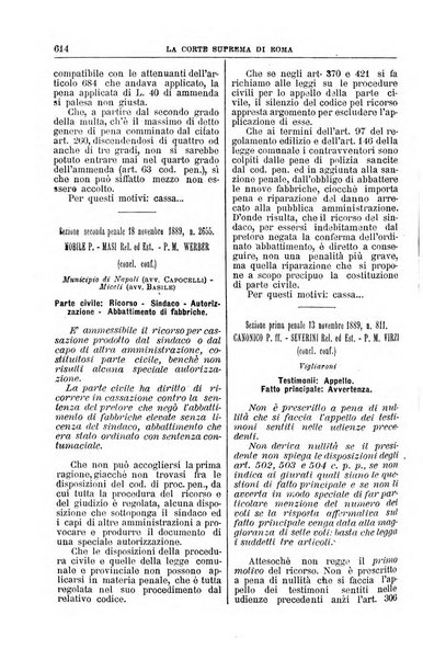 La Corte suprema di Roma raccolta periodica delle sentenze della Corte di cassazione di Roma