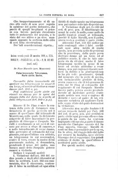 La Corte suprema di Roma raccolta periodica delle sentenze della Corte di cassazione di Roma