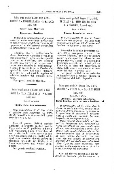 La Corte suprema di Roma raccolta periodica delle sentenze della Corte di cassazione di Roma