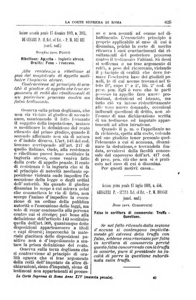 La Corte suprema di Roma raccolta periodica delle sentenze della Corte di cassazione di Roma