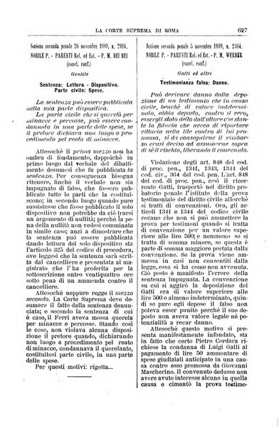 La Corte suprema di Roma raccolta periodica delle sentenze della Corte di cassazione di Roma