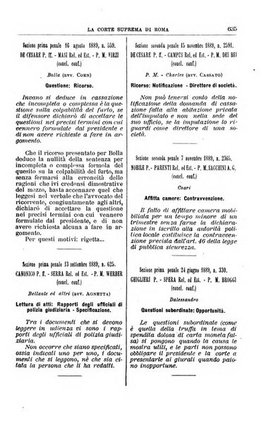 La Corte suprema di Roma raccolta periodica delle sentenze della Corte di cassazione di Roma