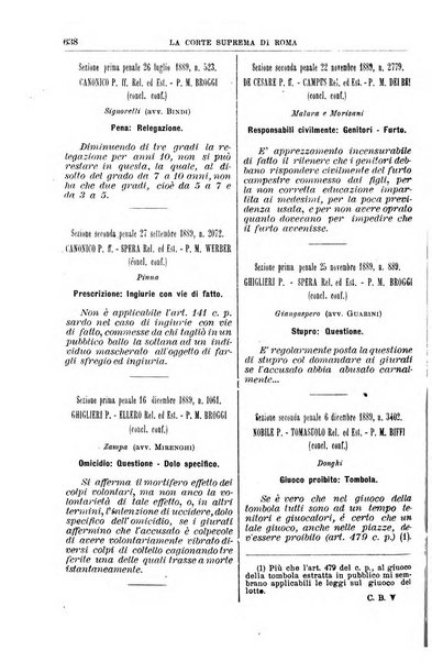 La Corte suprema di Roma raccolta periodica delle sentenze della Corte di cassazione di Roma