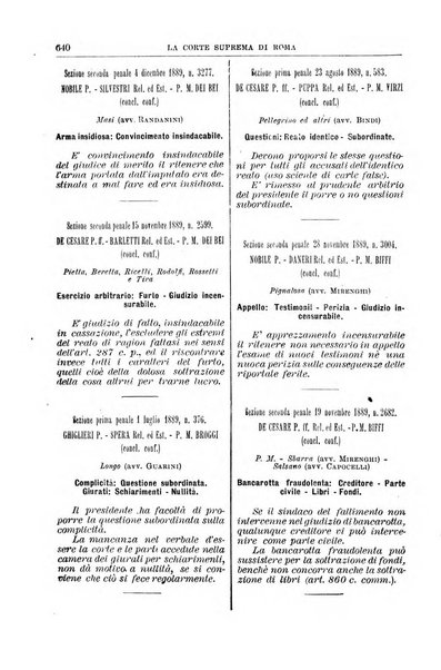 La Corte suprema di Roma raccolta periodica delle sentenze della Corte di cassazione di Roma