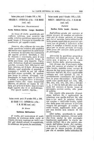 La Corte suprema di Roma raccolta periodica delle sentenze della Corte di cassazione di Roma