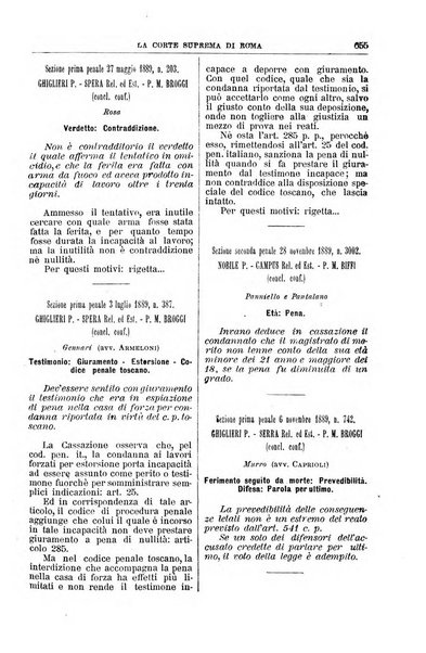 La Corte suprema di Roma raccolta periodica delle sentenze della Corte di cassazione di Roma