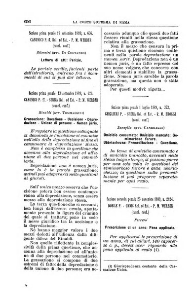 La Corte suprema di Roma raccolta periodica delle sentenze della Corte di cassazione di Roma